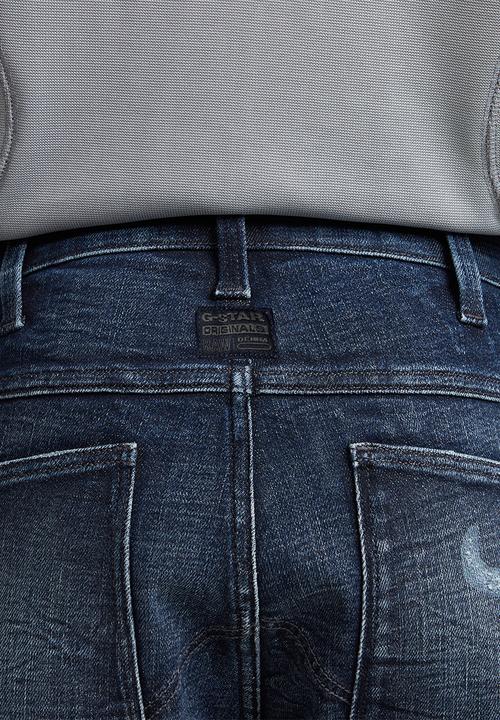 G-STAR - 5620 3d zip knee skinny - worn in galaxy rays destroyed