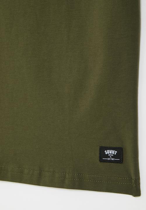 SOVIET - Boys crew neck fashion tee - dark olive