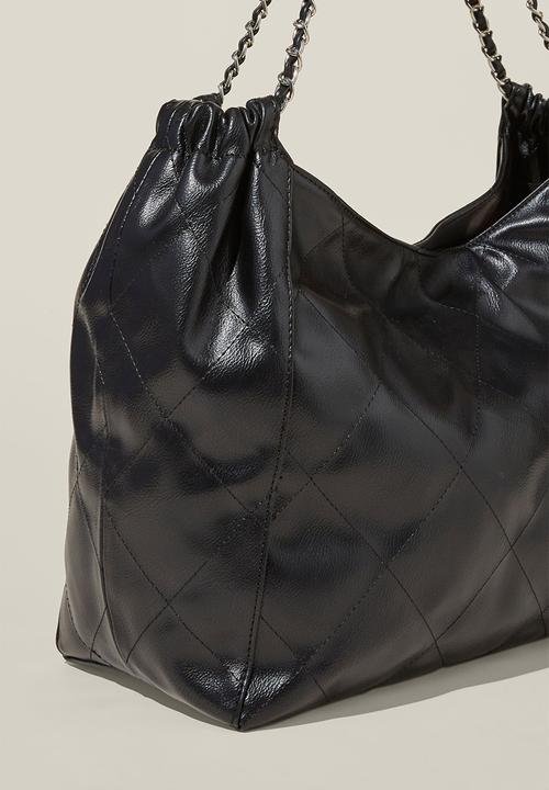 Rubi - Jamie chain tote bag - black & silver chain