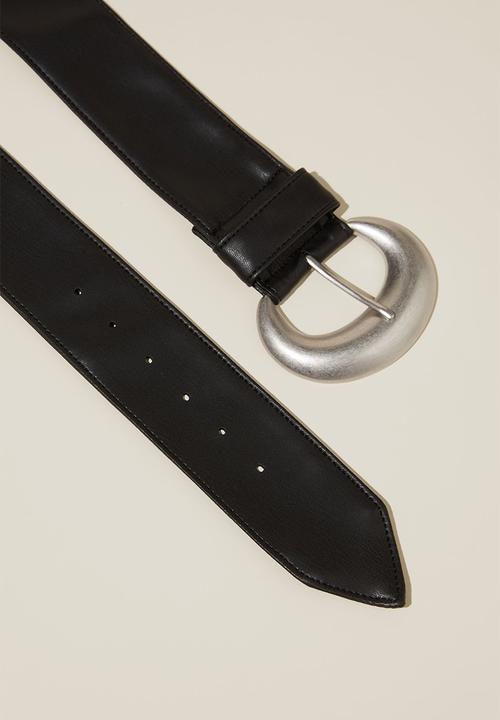 Rubi - Oversized soft belt - black/silver