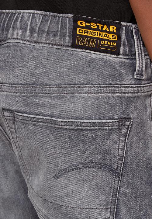 G-STAR - 3301 slim pull-up jeans - faded grey neblina