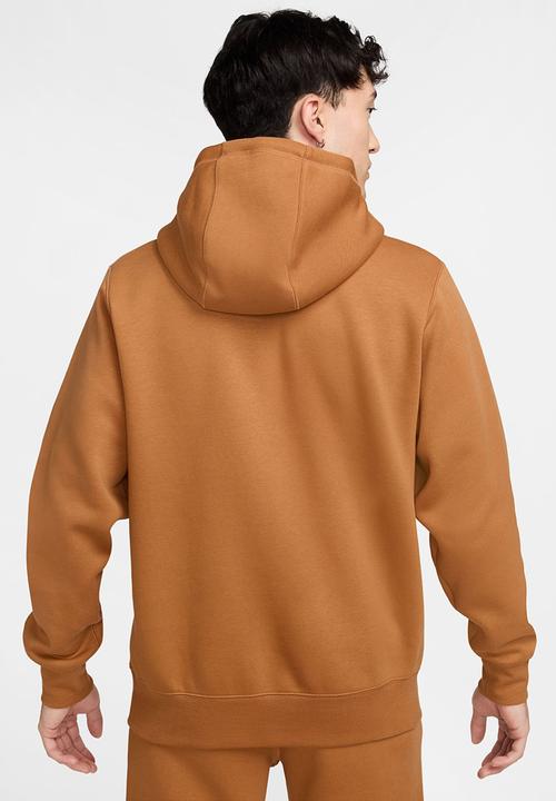 Nike - Nike Club Fleece Pullover Futura Hoodie  - flax