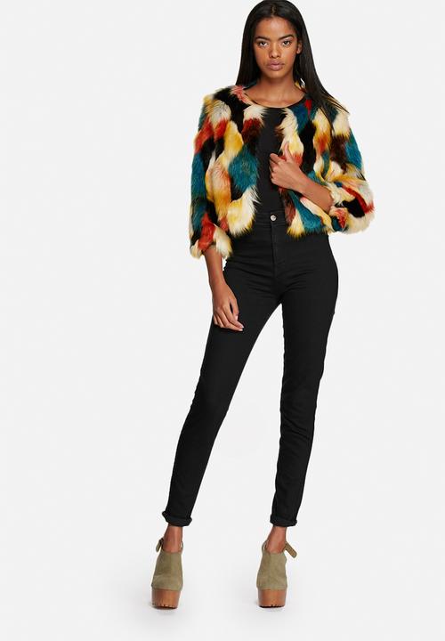 Glamorous - Multi Faux Fur Short Jacket