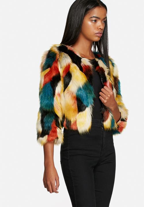 Glamorous - Multi Faux Fur Short Jacket