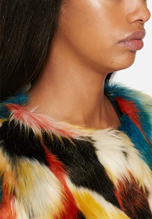 Glamorous - Multi Faux Fur Short Jacket