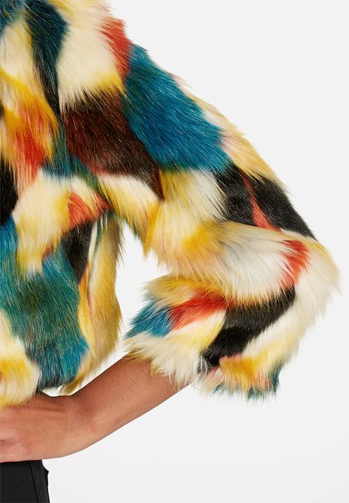 Glamorous - Multi Faux Fur Short Jacket
