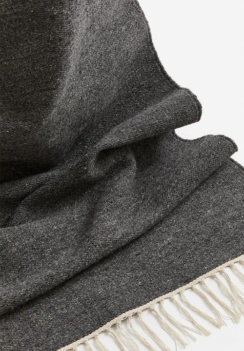 H&M - Wool rug - dark grey marl