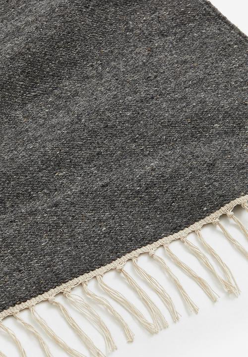 H&M - Wool rug - dark grey marl