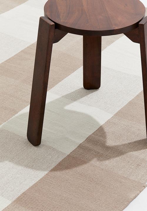 H&M - Checked flat weave rug - beige checked
