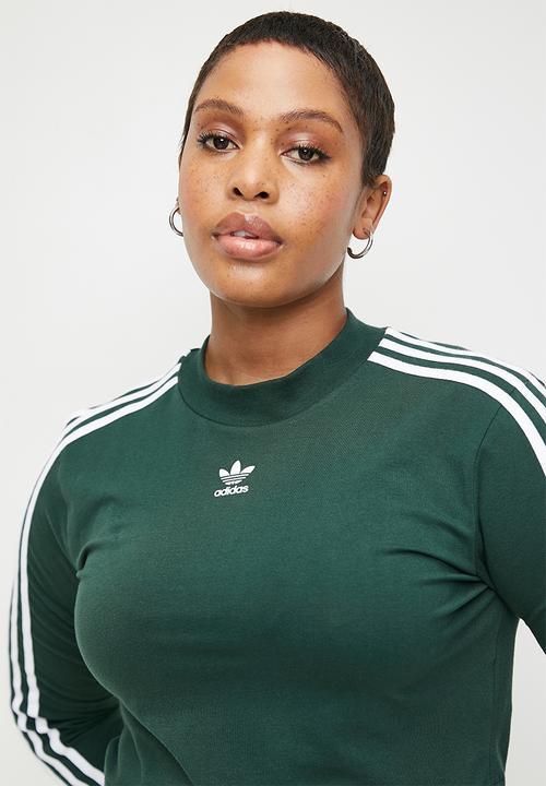 adidas Originals - Plus 3S Cropped Long sleeve W - Mineral Green