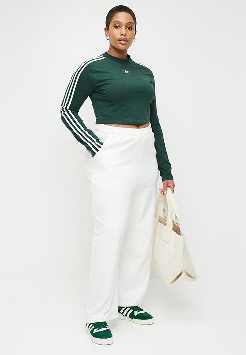 adidas Originals - Plus 3S Cropped Long sleeve W - Mineral Green