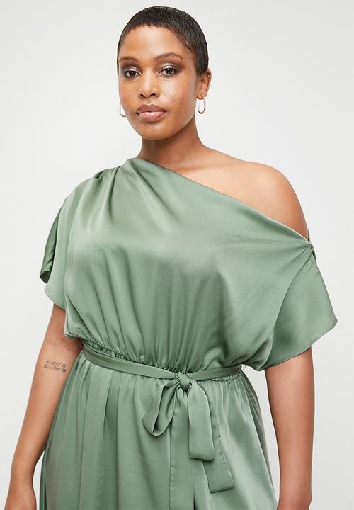MILLA - Slash neck maxi dress - laurel wreath