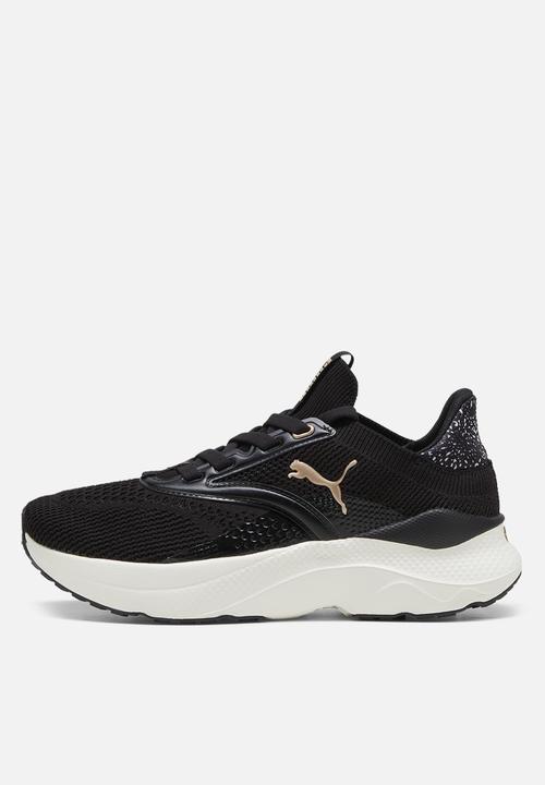 PUMA - Softride Mayve Minima Leopard Wns - PUMA Black-Warm White-PUMA Gold
