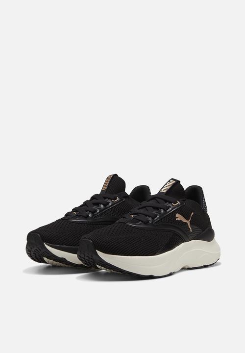 PUMA - Softride Mayve Minima Leopard Wns - PUMA Black-Warm White-PUMA Gold