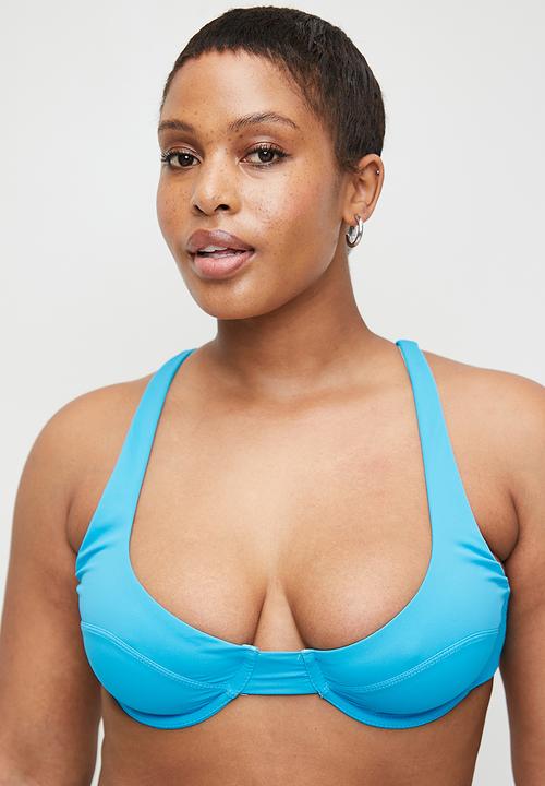 Cotton On - Plus Underwire Balconette Bikini Top - Crystal Sea
