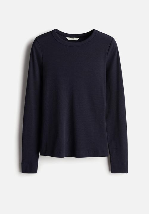 H&M - Ribbed modal-blend top - blue