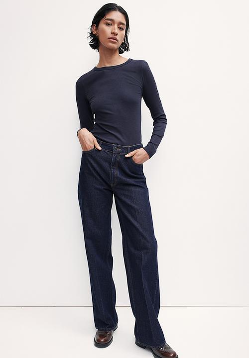 H&M - Ribbed modal-blend top - blue