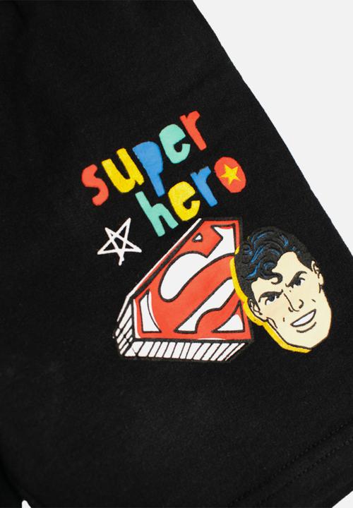 Character Group - Superman fleece shorts - black