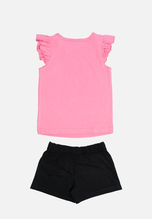 Character Group - Barbie short sleeve pj set - pink