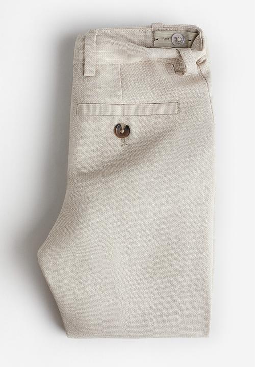 H&M - Slim fit suit trousers - light greige
