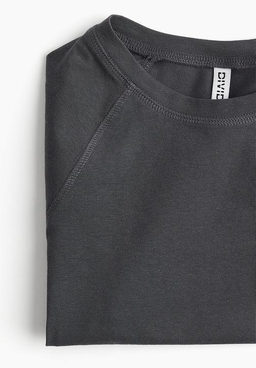 H&M - Cropped T-shirt - grey