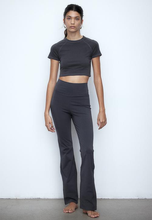 H&M - Cropped T-shirt - grey