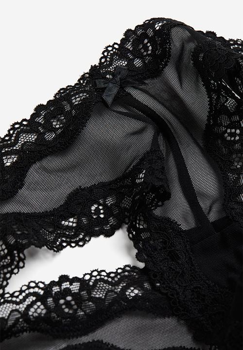 H&M - 3-pack mesh brazilian briefs - black