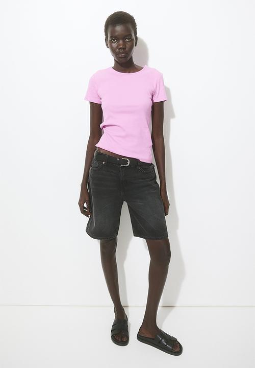 H&M - Ribbed t-shirt - pink