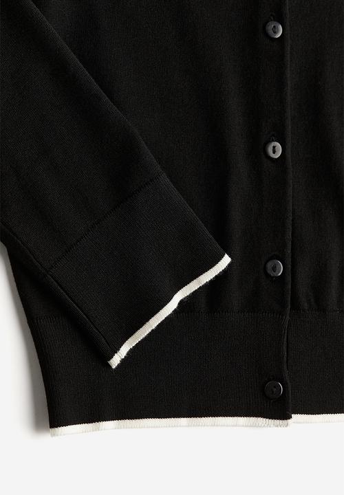 H&M - Fine-knit cardigan - black