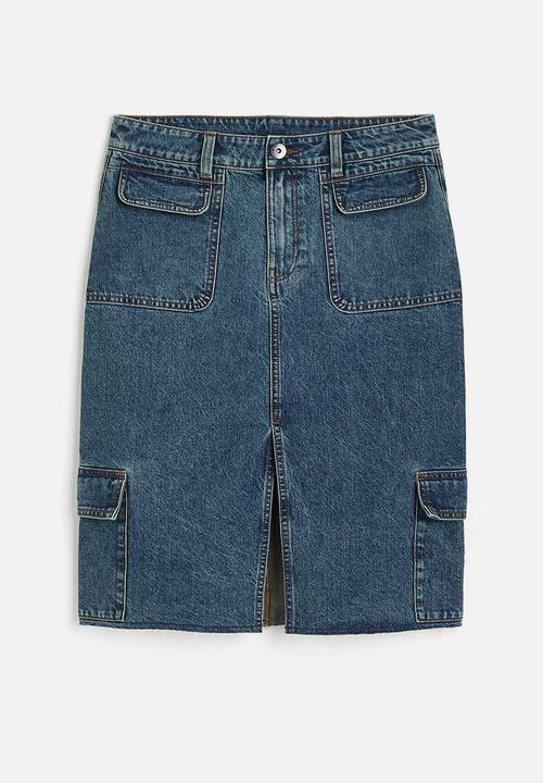 H&M - Denim cargo skirt - blue