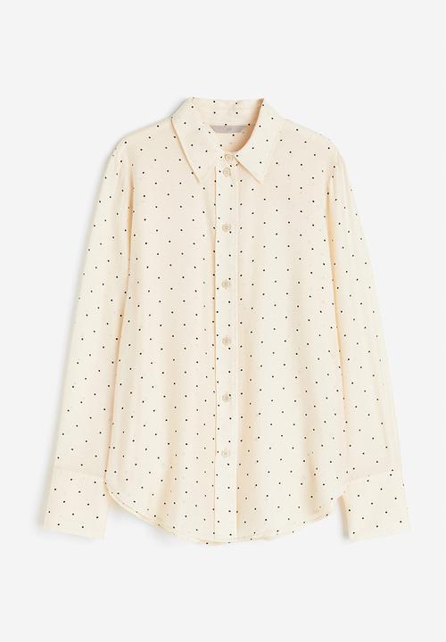 H&M - Shirt - cream/spotted