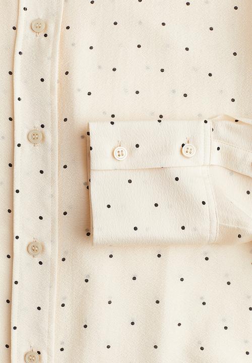 H&M - Shirt - cream/spotted