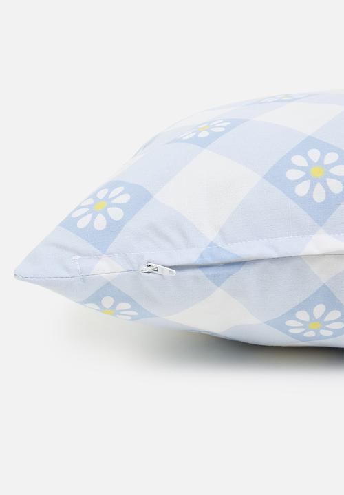 Sixth Floor - Daisy cushion cover - Blue