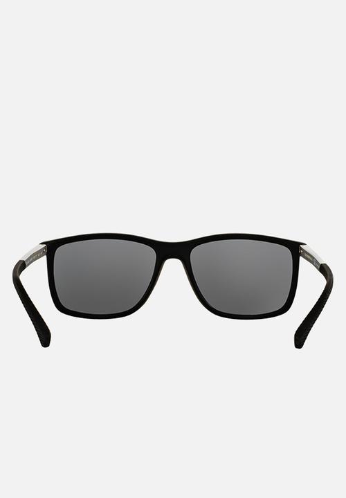 Emporio Armani - Polar grey lens with black rubber sunglasses 58mm - black