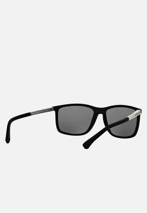 Emporio Armani - Polar grey lens with black rubber sunglasses 58mm - black