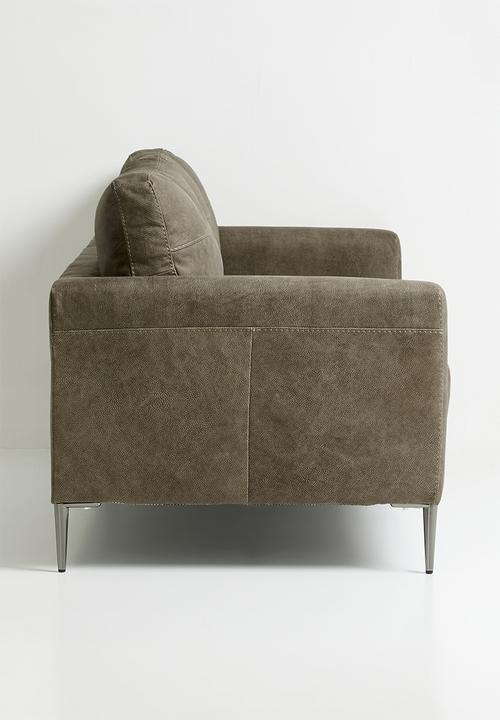 Sixth Floor - Terra 3 seater genuine leather - Andes stone