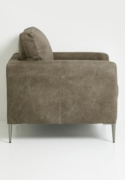 Sixth Floor - Terra armchair genuine leather - andes stone