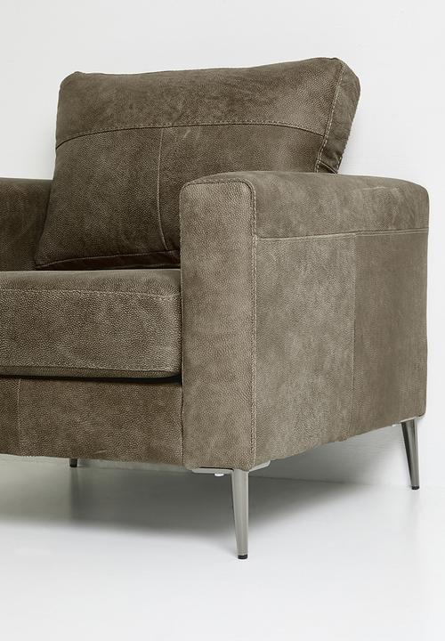 Sixth Floor - Terra armchair genuine leather - andes stone