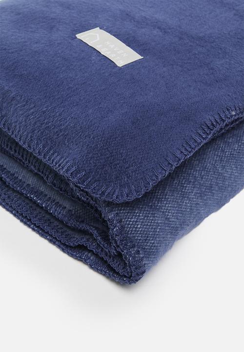 Haven & Earth  - Top Suede Bed Blanket - Midnight