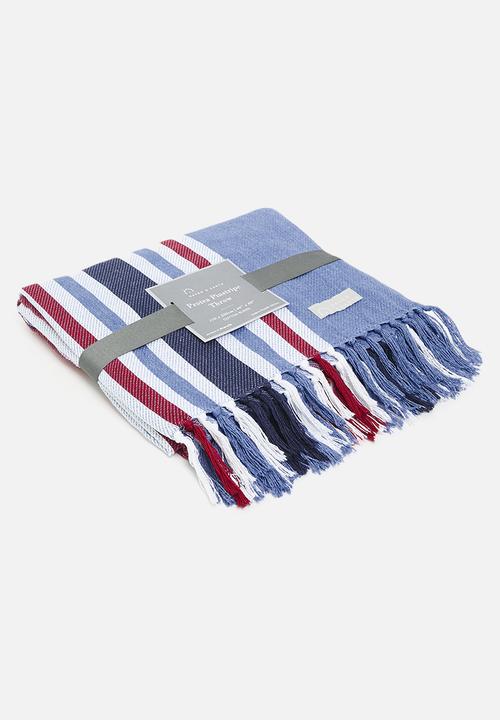 Haven & Earth  - Protea pinstripe outdoor throw - Sxe/Paprika