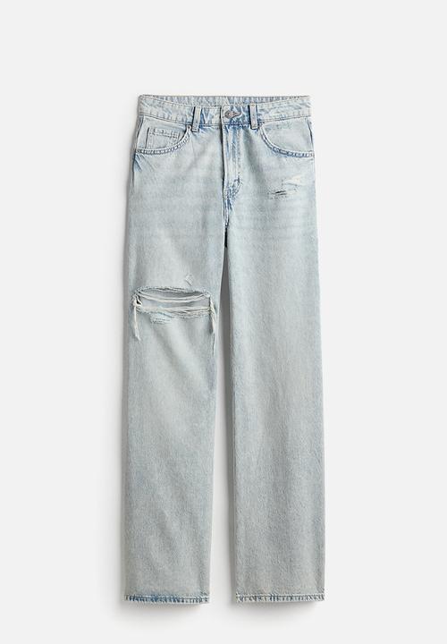 H&M - Wide high jeans - pale denim blue