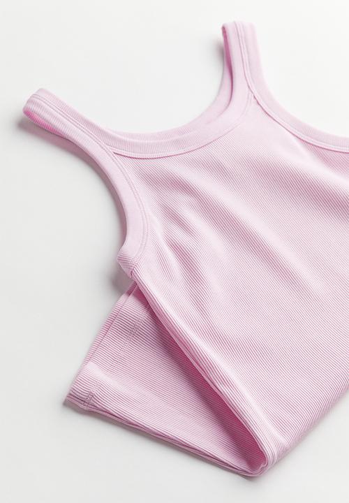 H&M - Ribbed vest top - light pink