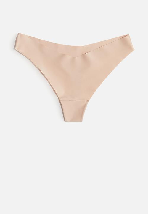H&M - 3 Pack invisible thong briefs - beige