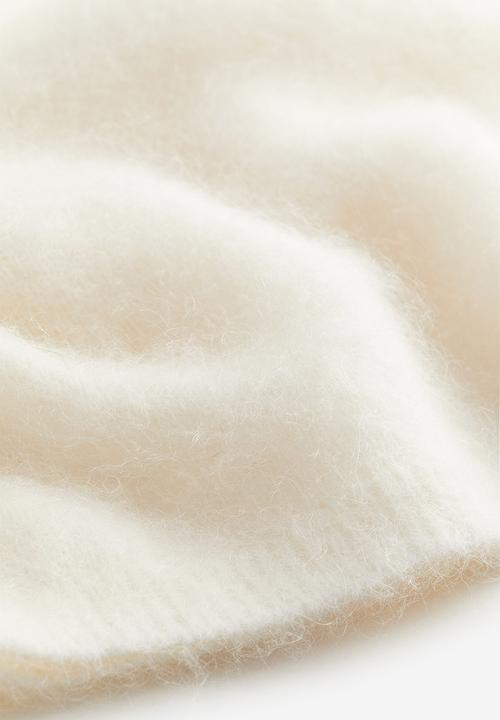 H&M - Mohair-blend knitted top - cream