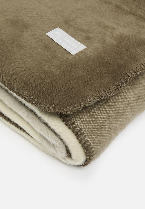 Haven & Earth  - Top Suede Blanket - Coffee