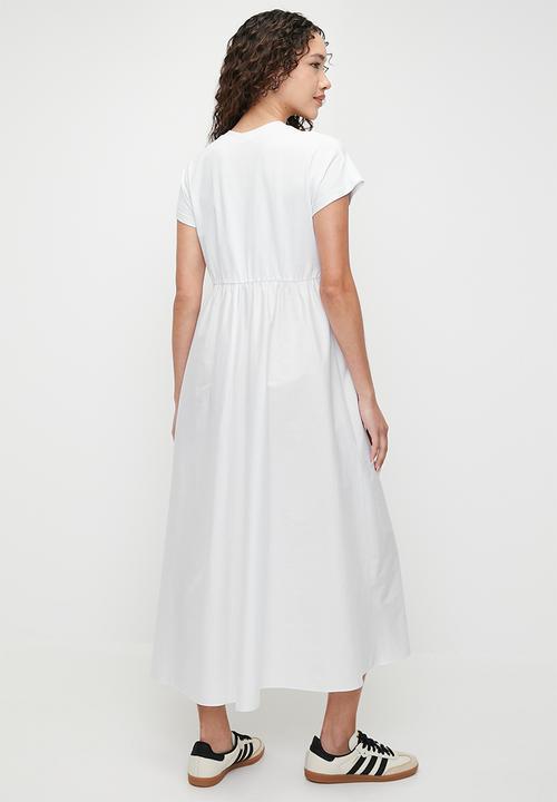 Superbalist - Combo fit & flare midi dress - white