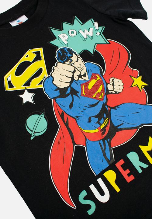 Character Group - Superman short sleeve pj set - black