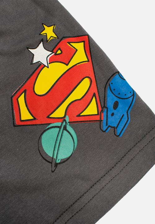 Character Group - Superman short sleeve pj set - black