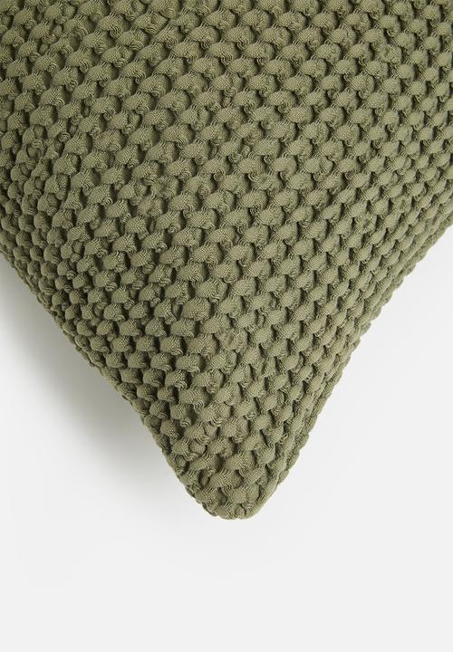 Sixth Floor - Waffles cushion cover - green
