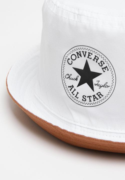 Converse - Patch logo reversible bucket hat - tawny owl & white